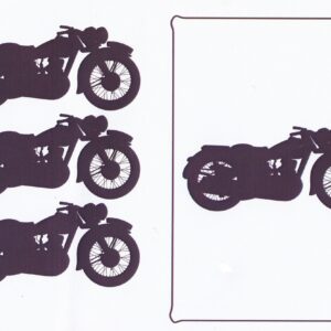a5 monochrome decoupage sheet classic motorcycle