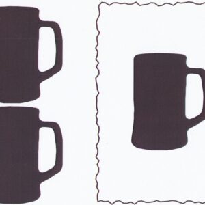 a5 monochrome decoupage sheet tankard