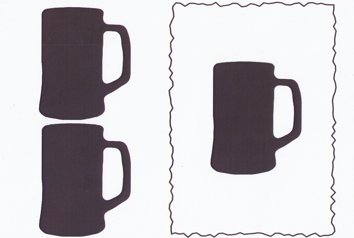 a5 monochrome decoupage sheet tankard