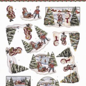 amy design christmas greetings 3d decoupage sheet