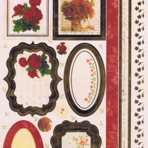 anita's antique rose foiled toppers