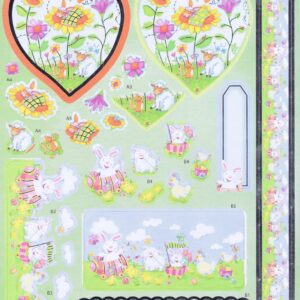 anita's bunny & friends foiled decoupage