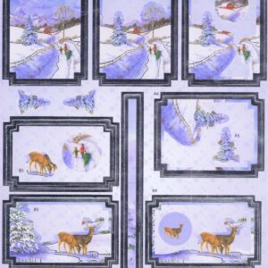 anita's christmas foiled decoupage a winters stroll.