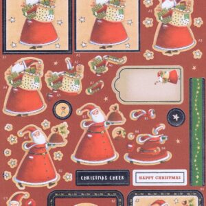 anita's christmas foiled decoupage christmas cheer.