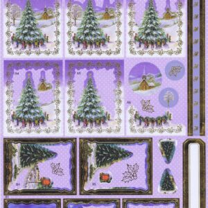 anita's christmas foiled decoupage christmas village.