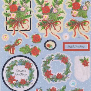 anita's christmas foiled decoupage seasonal wreath.