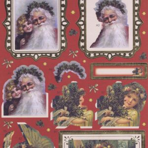anita's christmas foiled decoupage joyeux noel
