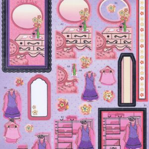 anita's foiled decoupage dressing room