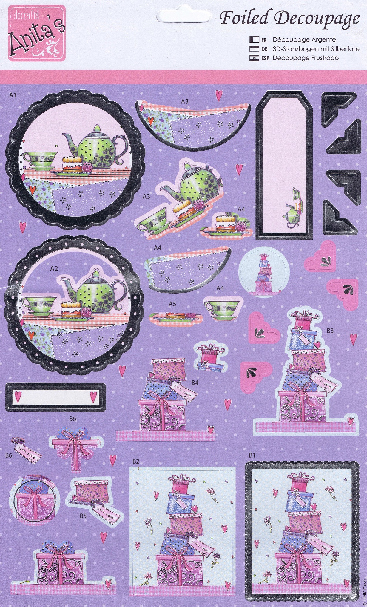 anita's foiled decoupage sweets & treats.