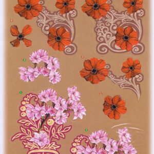 anita's glitter die cut decoupage floral 3