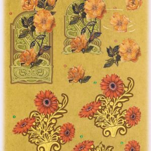 anita's glitter die cut decoupage floral 4.