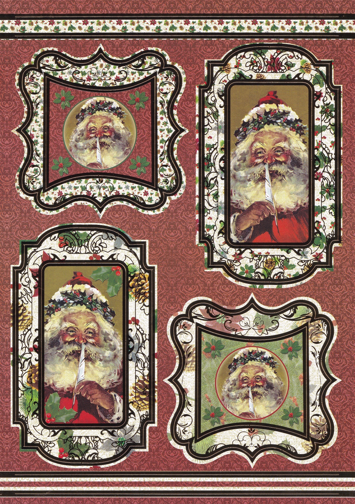 art & craft direct santa's list toppers