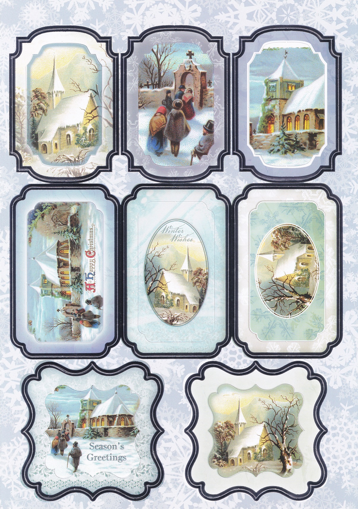 art & craft direct snowfall toppers & background card