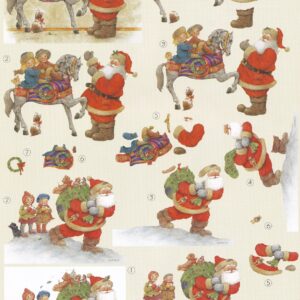 avec a4 christmas decoupage sheet rocking horse