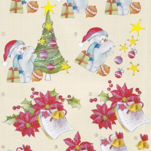 avec a4 christmas decoupage sheet snowman