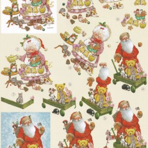 avec a4 christmas decoupage sheet mrs claus
