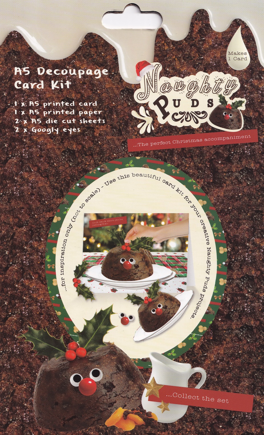 avec naughty puds a5 decoupage card kit