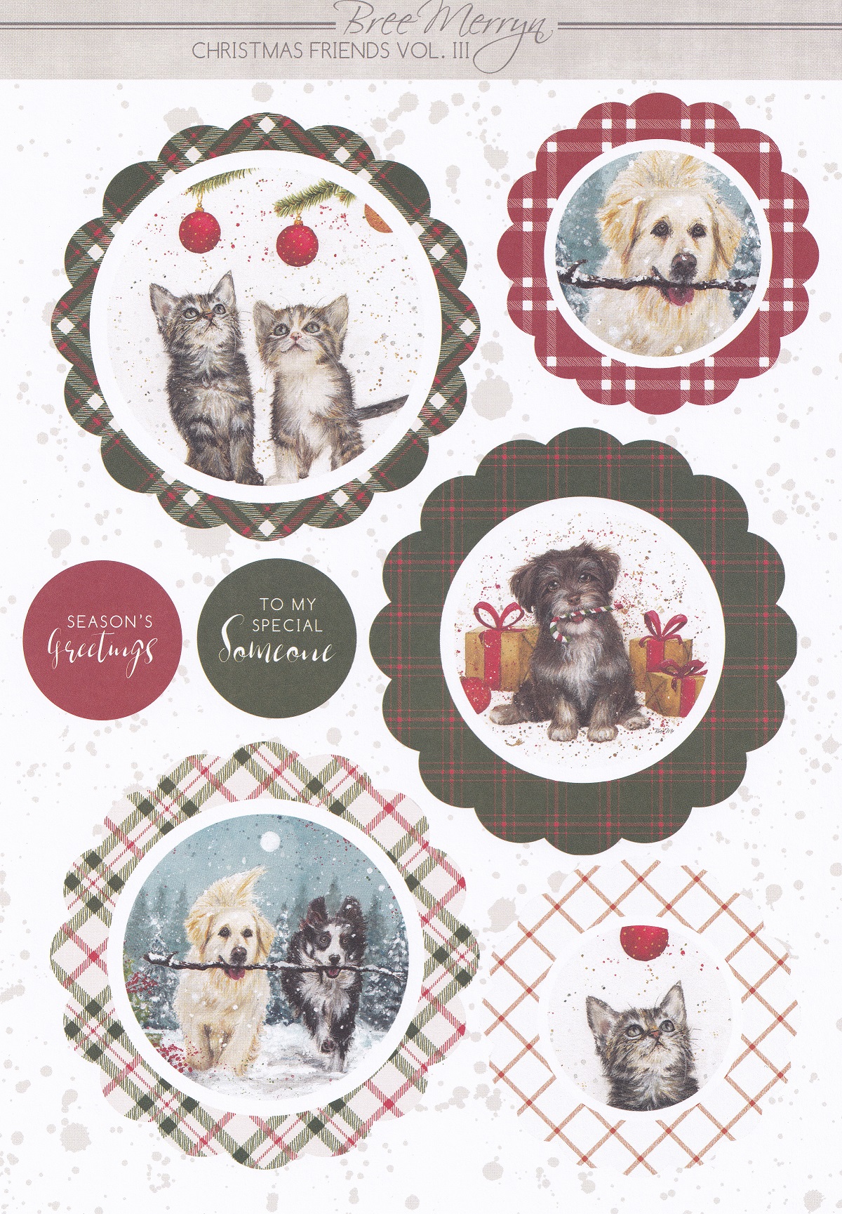 bree merryn christmas friends topper sheet