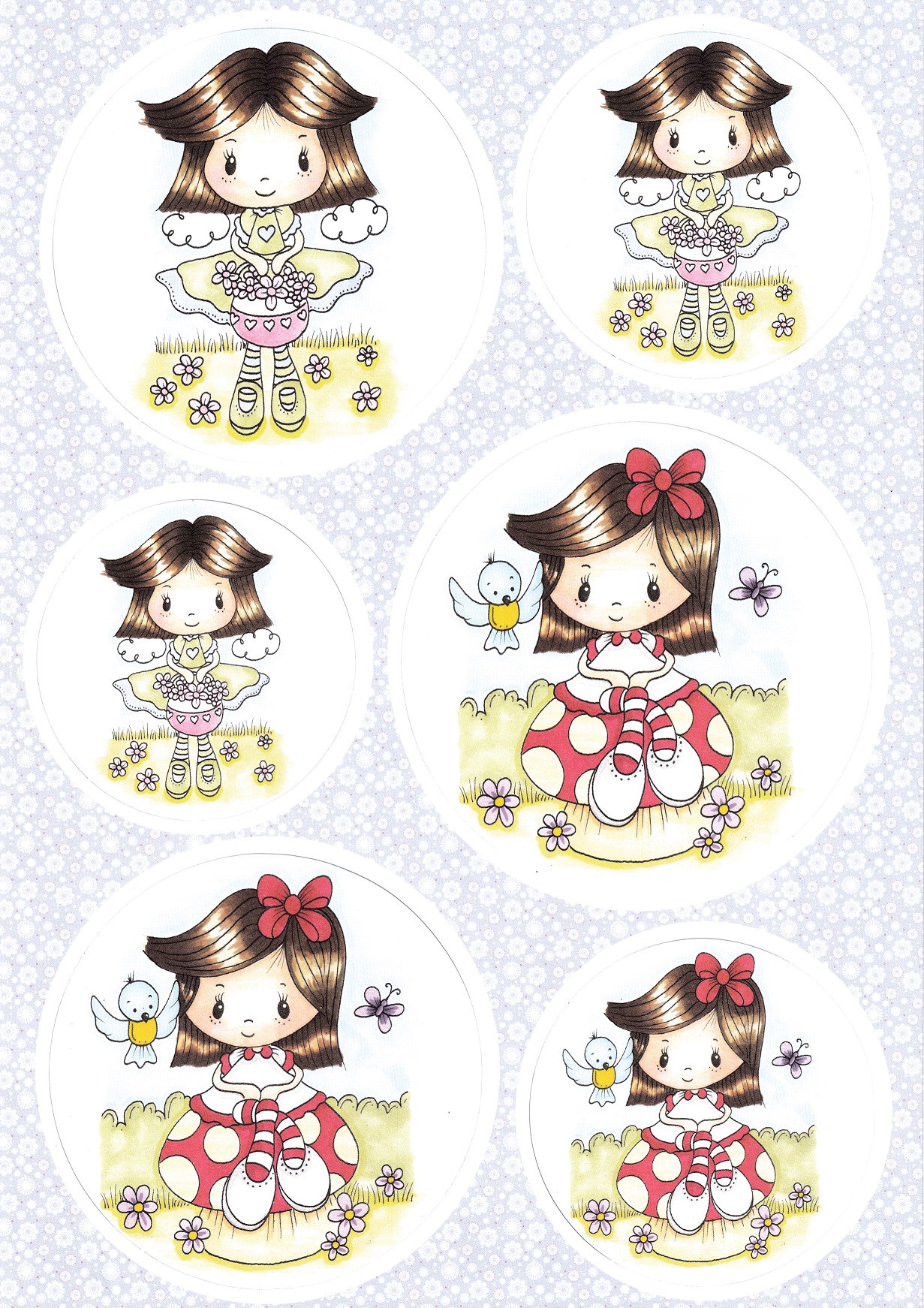 buzzcraft sweet whispers toppers & background card