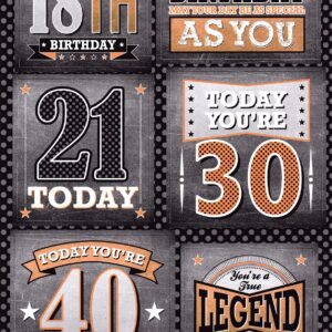 buzzcraft forty years celebration toppers & background card