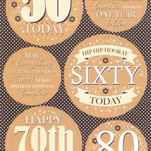 buzzcraft second forty years toppers & background card