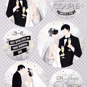 buzzcraft special couple toppers & background card