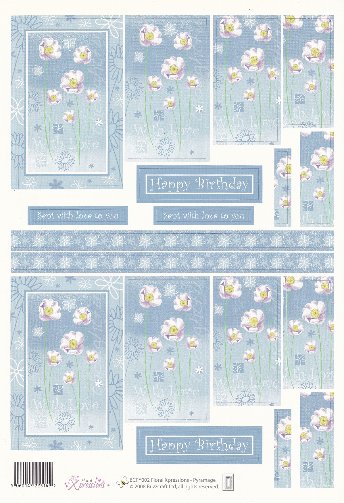 buzzcraft floral xpressions decoupage sheet.