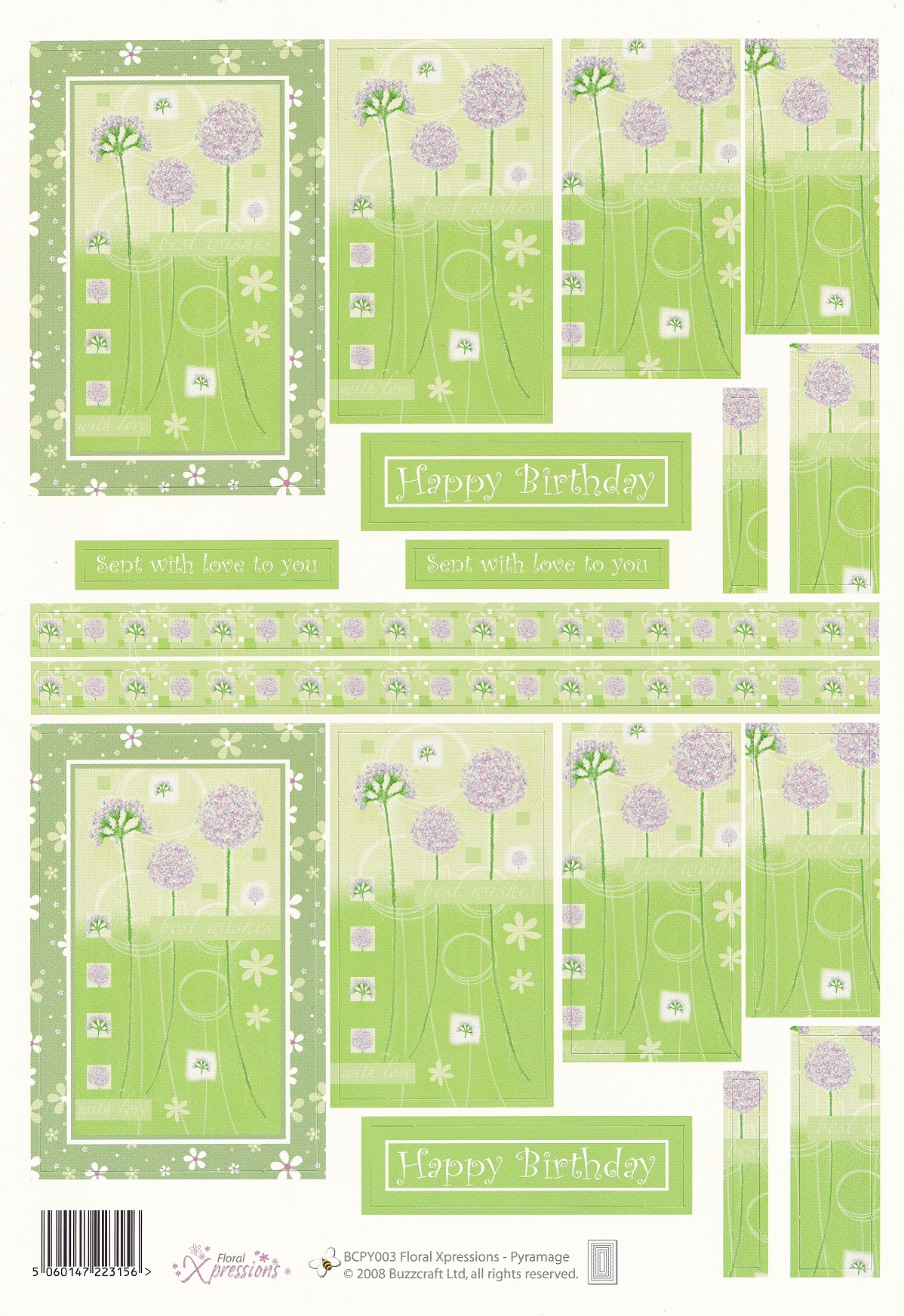 buzzcraft floral xpressions decoupage sheet.