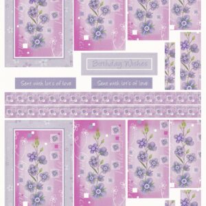 buzzcraft floral xpressions decoupage sheet lilac & pink