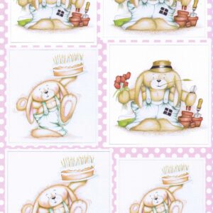 buzzcraft honey bunny birthday cake toppers & background card