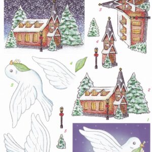 cardcraft plus paper fun traditional christmas o holy night decoupage sheet