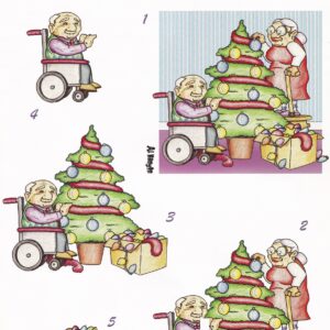 cardcraft plus paper laughs golden oldies o christmas tree decoupage sheet