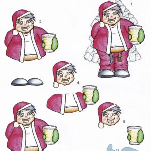 cardcraft plus tipsy adults decoupage sheet sozzled santa