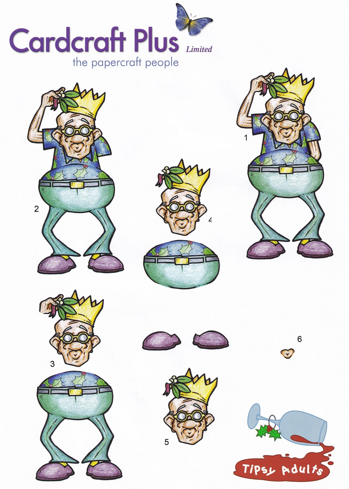 cardcraft plus tipsy adults paper laughs tipsy grandad decouapage sheet.webp