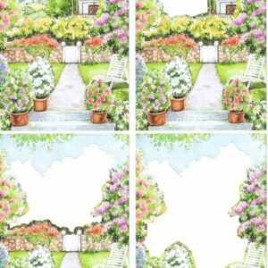 countryside decoupage cottage garden decoupage sheet