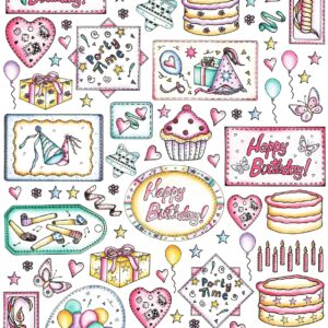craft creations birthday mix 2 topper sheet