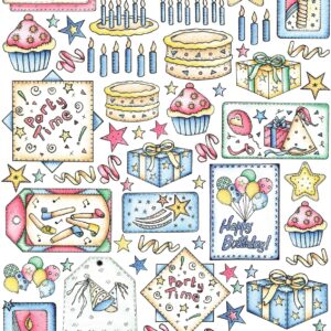 craft creations birthday mix 4 topper sheet