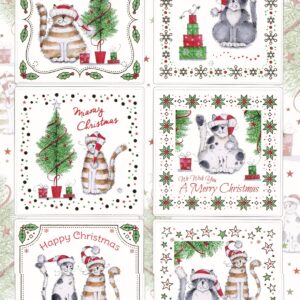 craft creations ltd christmas cats topper sheet