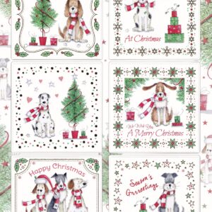 craft creations ltd christmas dogs topper sheet