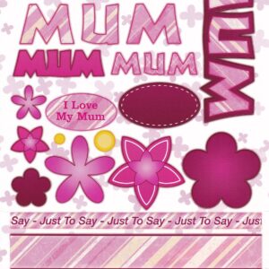 craft creations mum topper sheet (pinks)