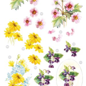 craft uk 3d floral decoupage sheet