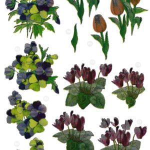 craft uk 3d foiled floral decoupage sheet