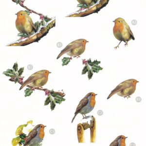 craft uk 3d christmas decoupage sheet robins