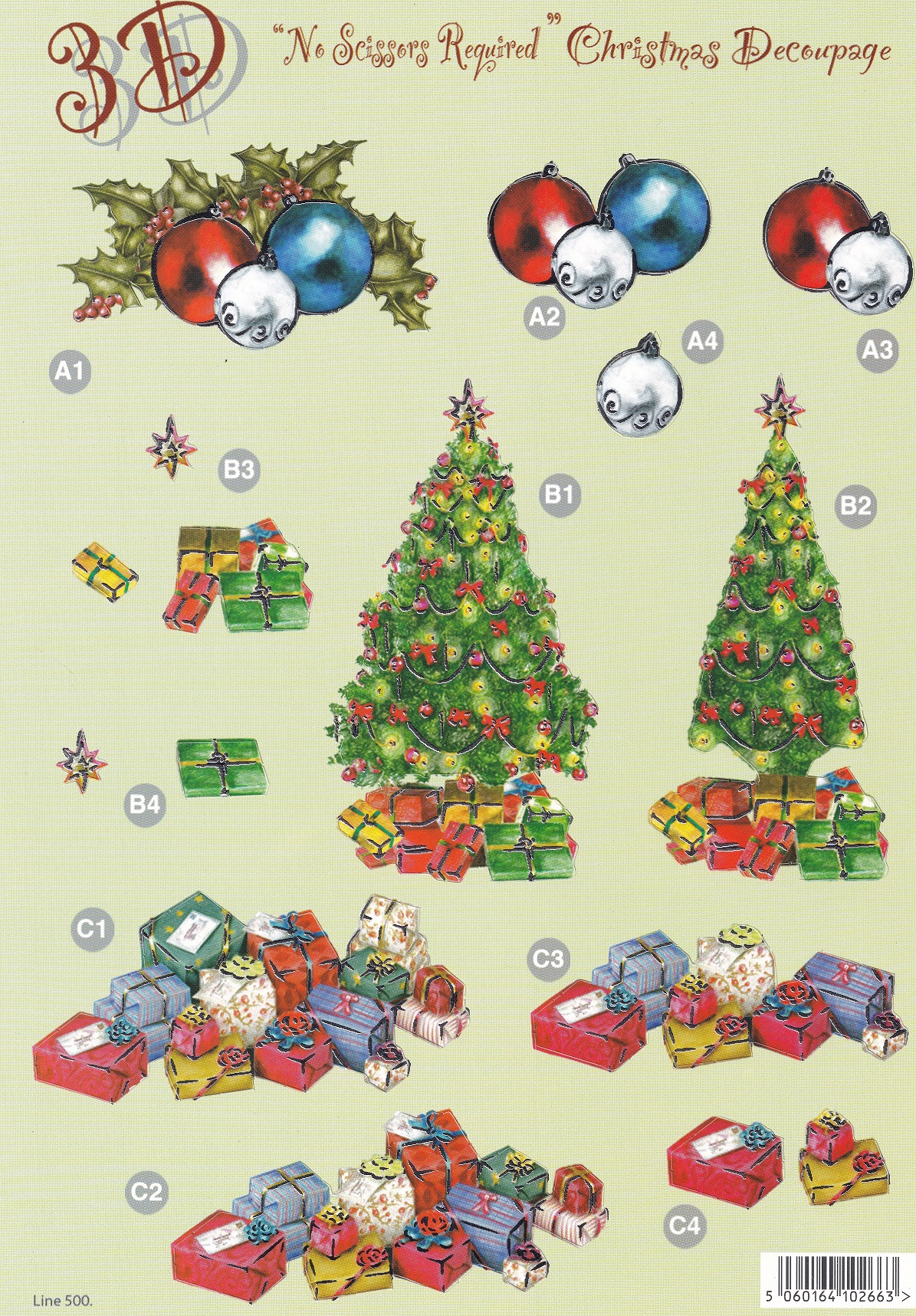craft uk a4 christmas decoupage sheet
