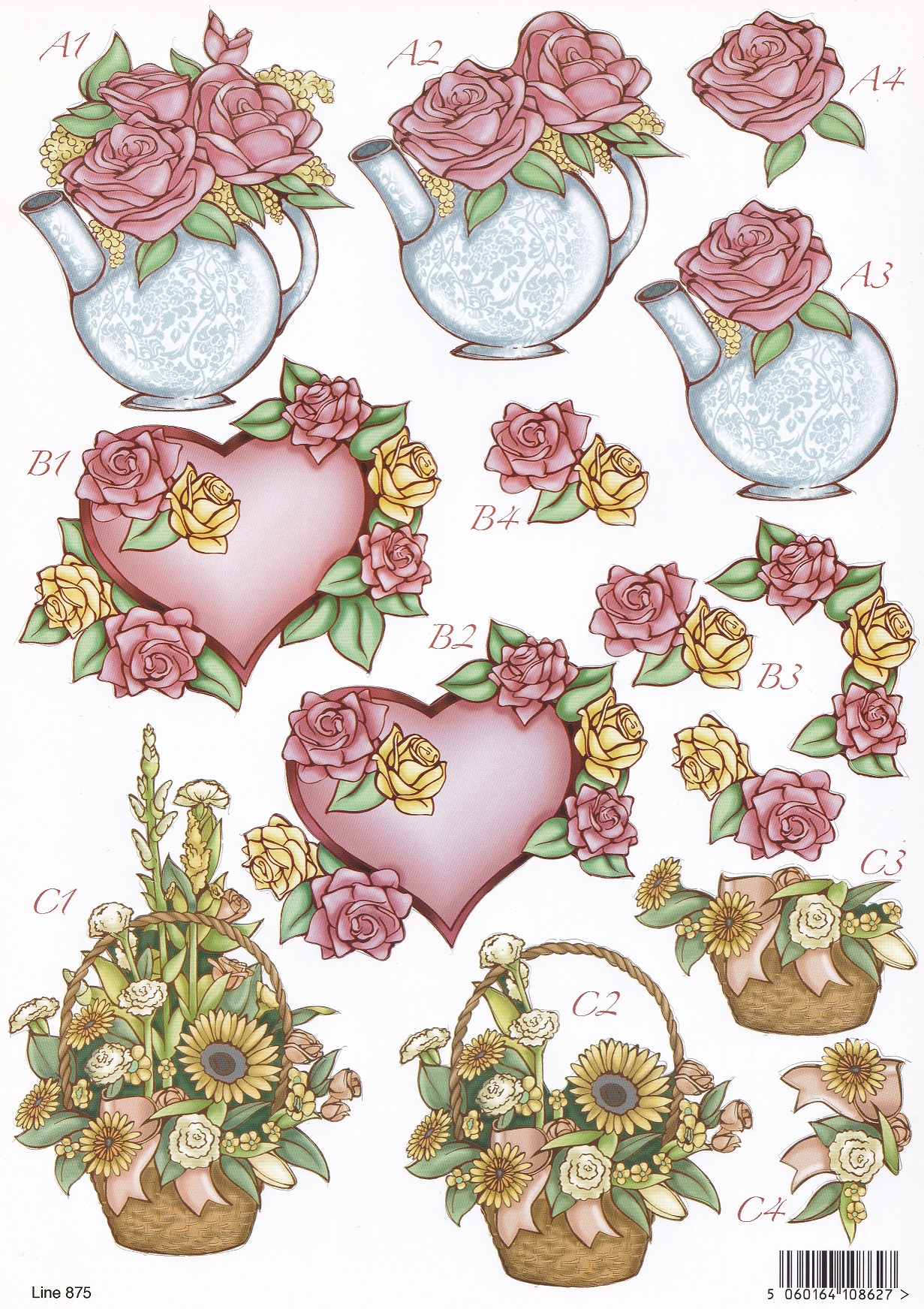 craft uk a4 decoupage sheet mothers day/ valentines