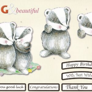 craft uk big & beautiful decoupage (badger)