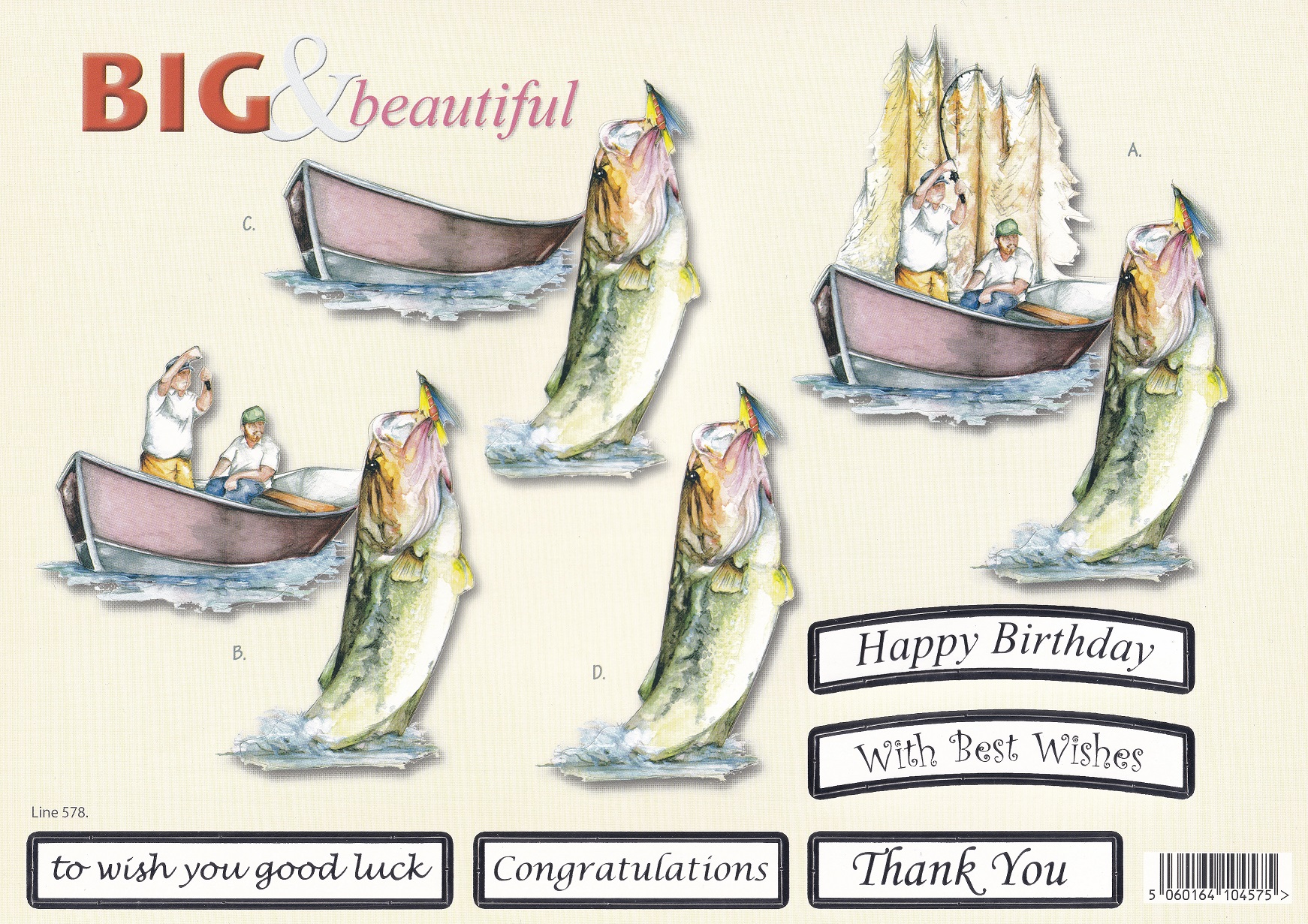 craft uk big & beautiful decoupage sheet