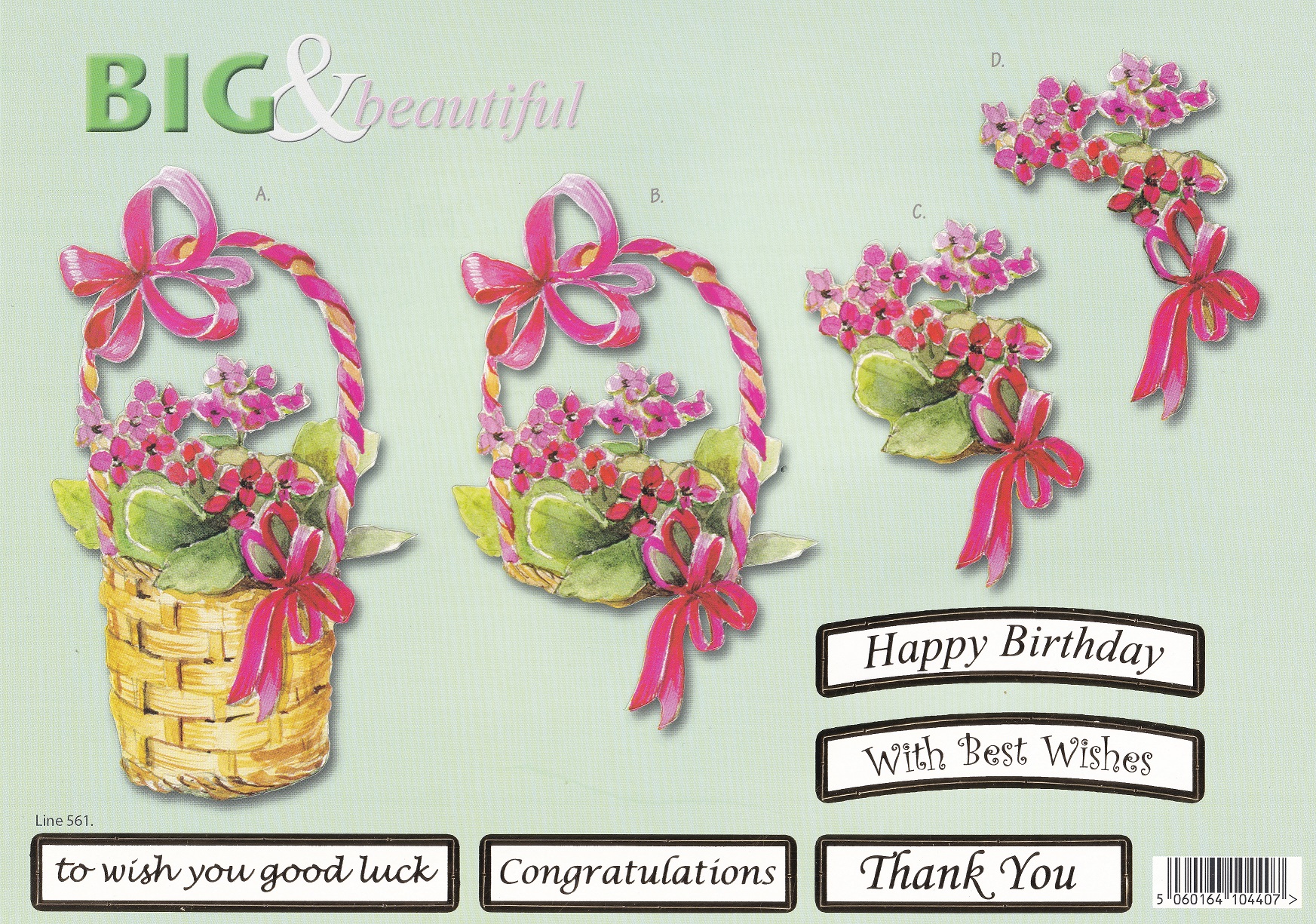 craft uk big & beautiful decoupage sheet