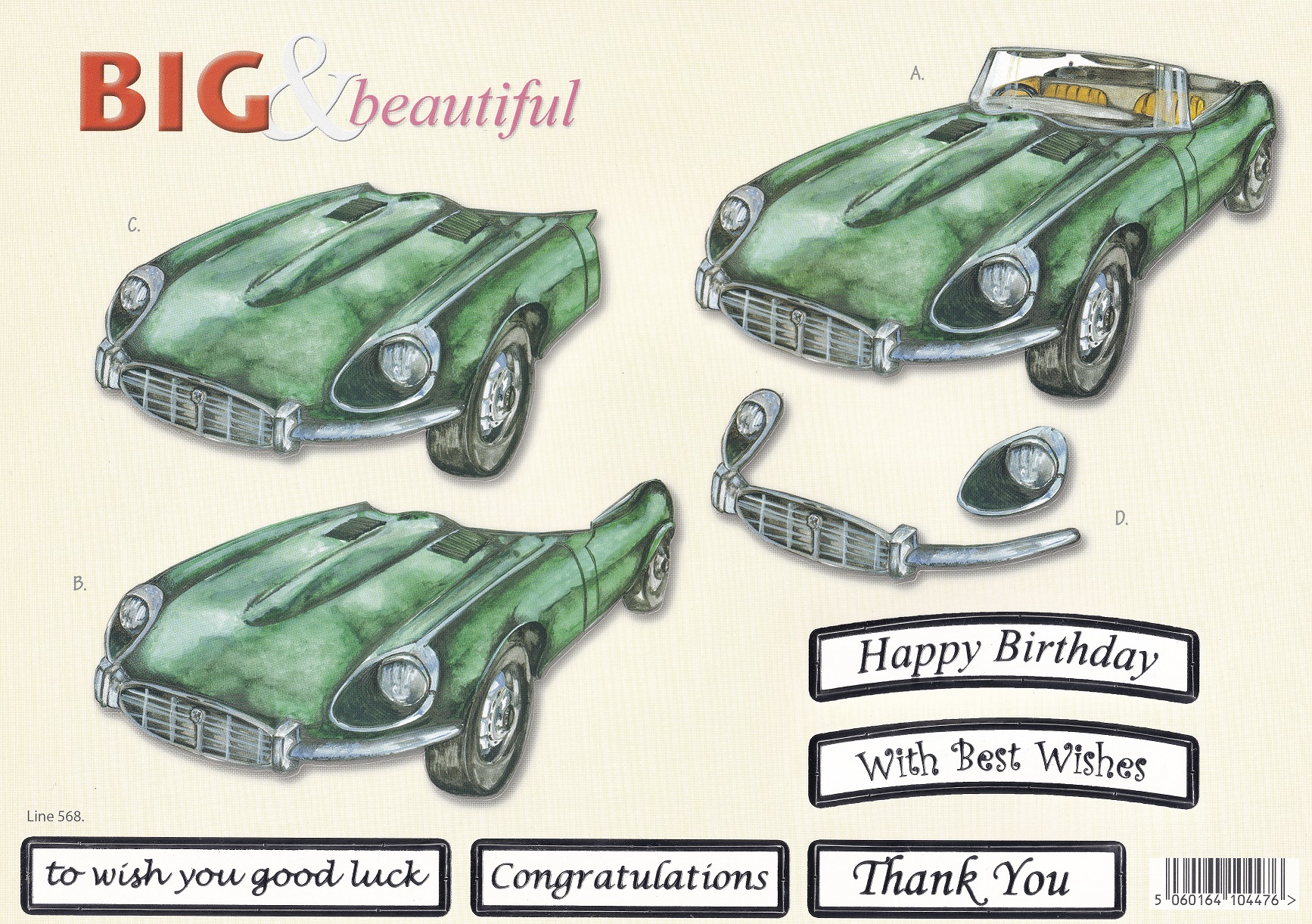craft uk big & beautiful decoupage sheet