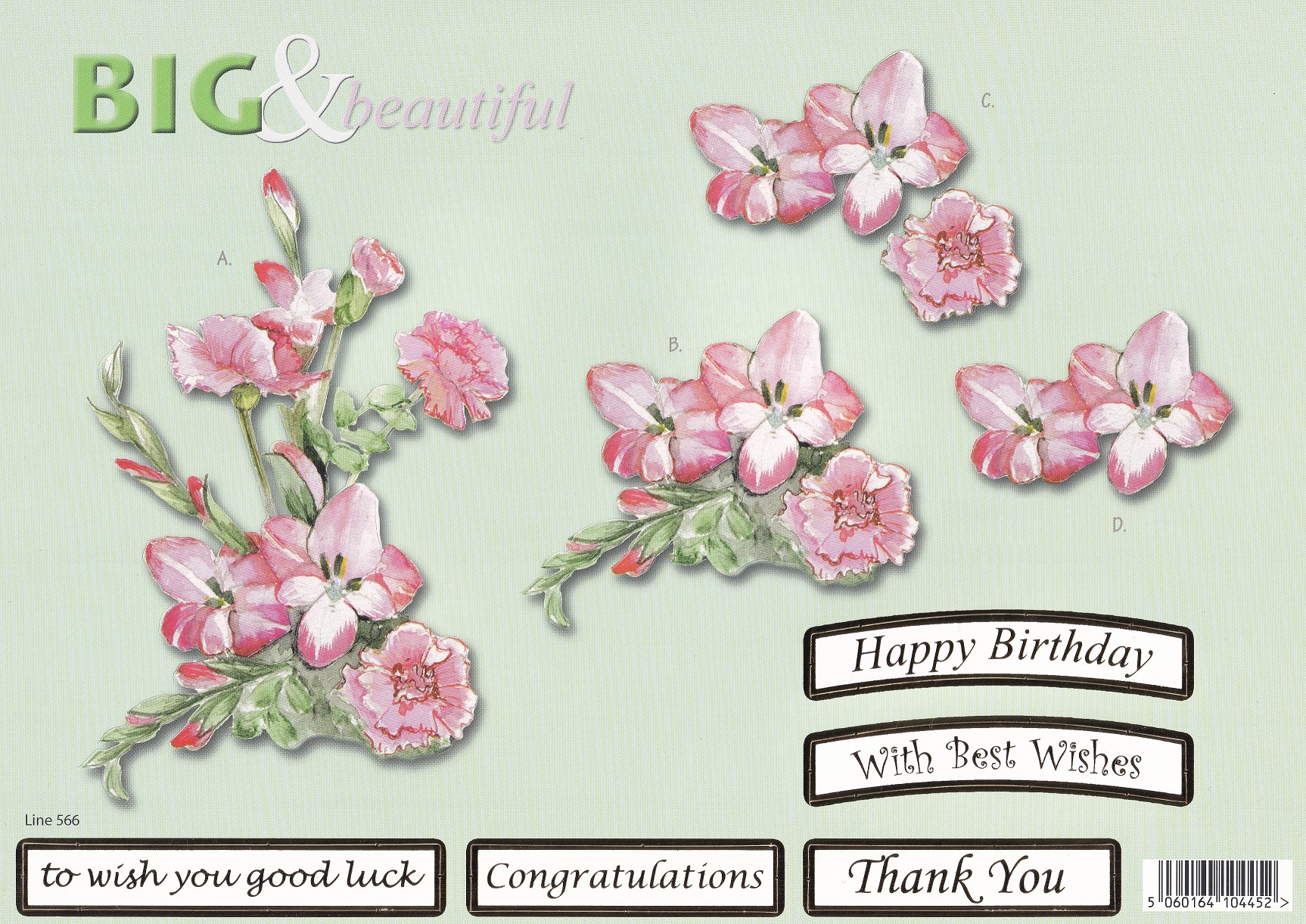 craft uk big & beautiful decoupage sheet